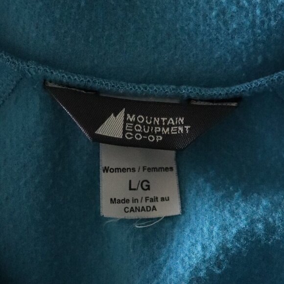 MEC Women's Sz Lrg Blue Full Zip Cycling Active Fleece Ribbed Stretch Jacket - Picture 13 of 15